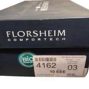 Florsheim Men\'s Leather Brown, 10 3E Wide, Brand New, Never Worn Florsheim Mens 3E Wide Width Cap Toe Dress Shoes-Cognac  main image 2